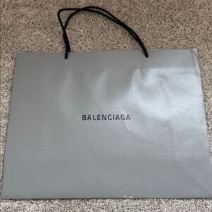 Balenciaga Silver shopping Bag 14” x 17.5”